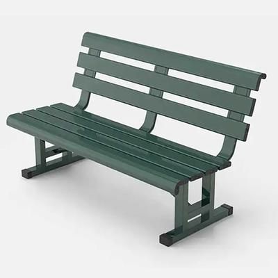 Putterman Court Rest Aluminum Bench with Back Court Equipment Green