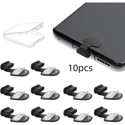 TEMU 10/20 Pack Usb C Dust , Anti-lost Charging Port Protector For Iphone 15 16 Series, Ipad Air , Pixel - Dustproof, Waterproof, Anti-abraision Plastic Caps