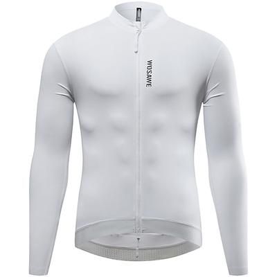 Per uomo Per donna Maglia da Ciclismo Tinta unica Manica Lunga Bicicletta Maglia con 3 tasche posteriori Mountain Bike MTB Asciugatura Rapida Traspirante Gli sport Nero Bianco Verde Abbigliamento