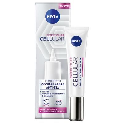 Nivea Cellular Expert Filler Contorno Occhi & Labbra Anti-Età 15 ml, C