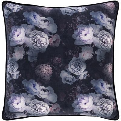 Couch 18"H x 18"W Cottage Black/Lilac/Blue/Dark Purple/Dusty Pink/Gray/Light Gray/Slate/Slate Blue/Mauve Throw Pillow - Boutique Rugs