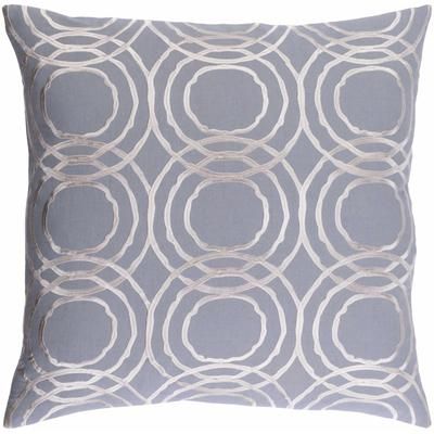Bodedern 22" x 22" Modern Medium Gray/Cream/Gray/Light Beige/Beige Throw Pillow - Boutique Rugs
