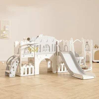 Slide, Multifunctional Indoor Swing Set, Plastic Play Set for Kids Fun, Home Entertainment, Early Learning