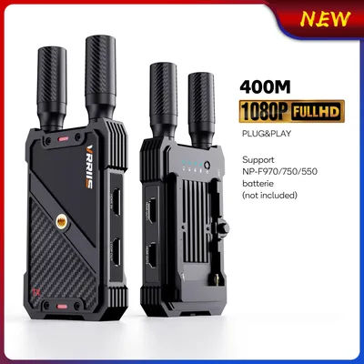 HDMI Wireless Extender Kit Video Transmitter Receiver for Live Church Home Gaming Cameras Supported with NP-F Series Batteries