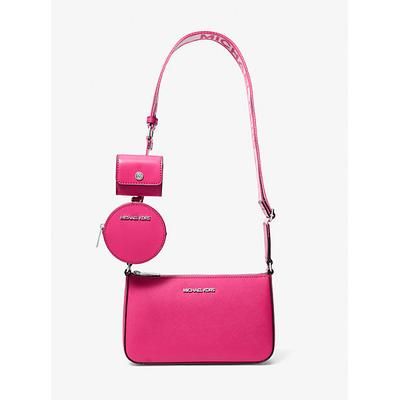 Michael Kors Jet Set Small Saffiano Leather Crossbody Bag with Case for Apple Airpods Pro® Pink One Size