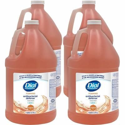 Dial Antibacterial Defense Foaming Handwash, 1 gal, Bottle Dispenser, 4/Carton (DIA35452CT)