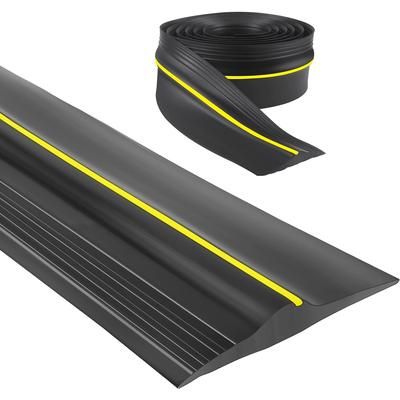 TEMU 3.3/9.8/16.4/20ft Sturdy Universal Garage Door Seal Strip - Weather-resistant Flexible Rubber, Simple Diy For Bottom , Sleek Black Appearance - Protection