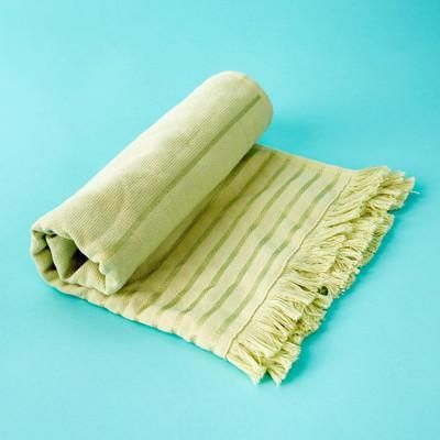 Green Oasis,'Pair of Green 100% Turkish Cotton Towels'