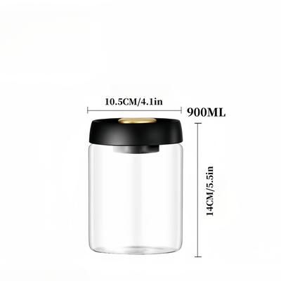 TEMU 1pc/4pcs High Borosilicate Heat-resistant Glass Vacuum Sealed Storage Jar 1800ml Large Capacity Sealed Jar Glass Bottle Cereal Storage Jar