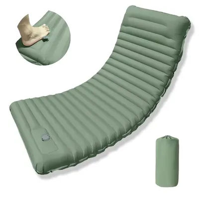 10Cm Outdoor Camping Inflatable Mat pad TPU Ultra-light Thick Moisture-proof Inflatable Bed Portable Car Tent Sleeping Mat Foot