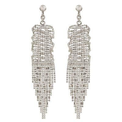 Curtain Call,'Thai Handcrafted Sterling Silver Waterfall Earrings'