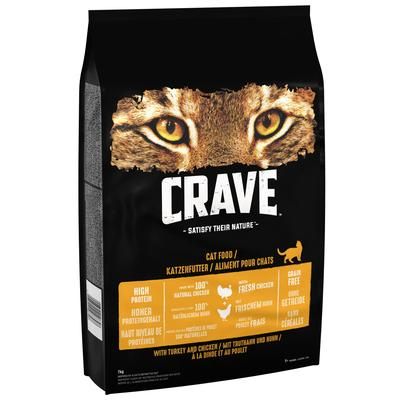 7kg Turkey & Chicken CRAVE Adult Dry Cat Food