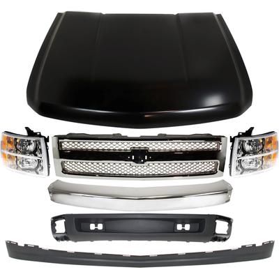 Replacement Grille Assembly Plastic Chrome Grille, 1-year unlimited-mileage warranty KIT-050417-12