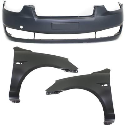 Replacement Bumper Cover Primed, Front, 1-year unlimited-mileage warranty KIT-110817-46