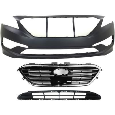 Replacement Grille Assembly Plastic Painted Black Grille, 1-year unlimited-mileage warranty KIT-021818-25
