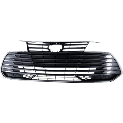 Replacement Grille Assembly Plastic Painted Silver Grille, 1-year unlimited-mileage warranty RT07010031