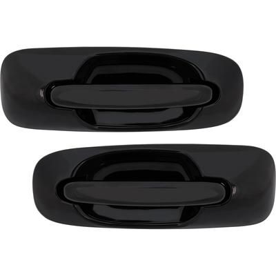Replacement Exterior Door Handle Plastic Smooth Black, Front, Driver & Passenger Side, 1-year unlimited-mileage warranty SET-RD46250009K
