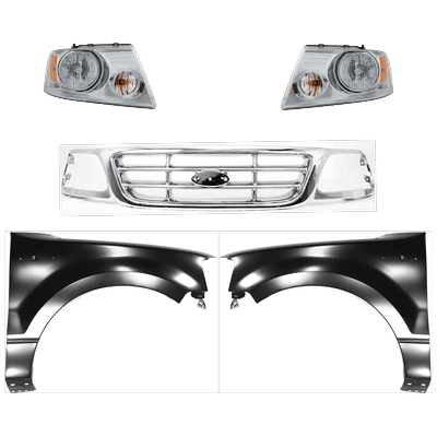 Replacement Grille Assembly Plastic Chrome Grille, 1-year unlimited-mileage warranty KIT-022423-1006
