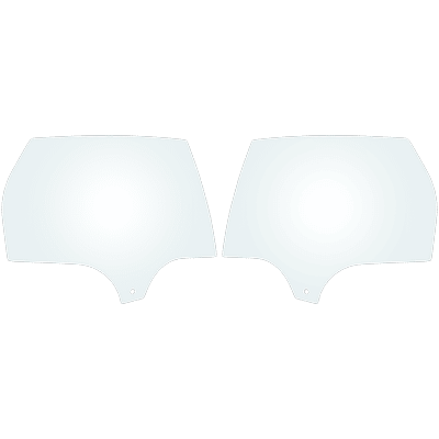 Replacement Door Glass, Rear, Driver & Passenger Side, 1-year unlimited-mileage warranty SET-RF48130029