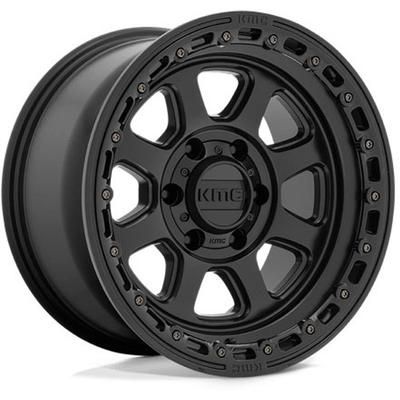 KMC Wheel Aluminum Satin Black, Lifetime Limited Warranty on Structure; 1 Year Finish KM54889080700