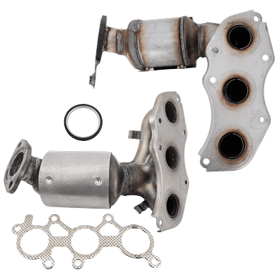 JC Whitney Catalytic Converter Manifold Direct Series, Radiator & Firewall Side, SET-JT960315-2