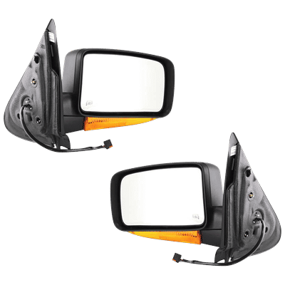 JC Whitney Mirror Textured Black, Driver & Passenger Side, 1-year limited warranty SET-JFD130ER-S