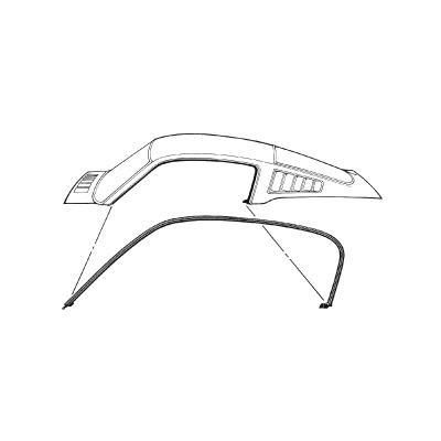 Scott Drake Classic Roof Rail Seal, 90-day Limited Warranty C5ZZ-6351222-3C