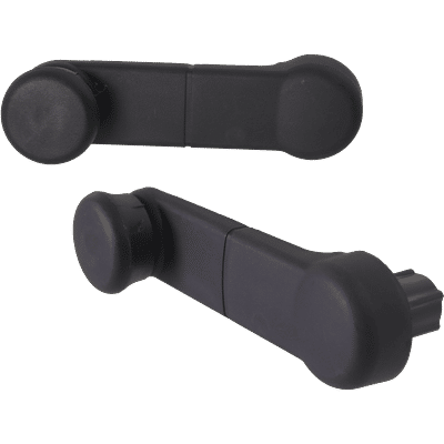 Replacement Window Crank Textured Black, Front, Driver & Passenger Side, 1-year unlimited-mileage warranty SET-F462959