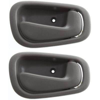 Replacement Interior Door Handle Gray, Front & Rear, Passenger Side, 1-year unlimited-mileage warranty SET-REPC491305-2