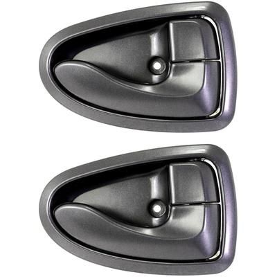 Replacement Interior Door Handle Gray, Front & Rear, Passenger Side, 1-year unlimited-mileage warranty SET-REPH462389-2
