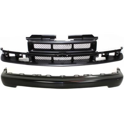 Replacement Bumper Steel Painted Black, Front, 1-year unlimited-mileage warranty KIT-30215-08