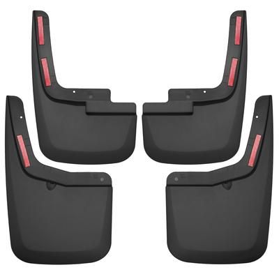 Husky Liners Mud Flaps Plastic Black Custom Fit Series, Front & Rear, Driver Passenger Side, Lifetime limited warranty 58456