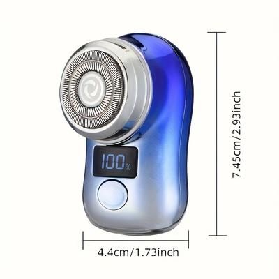 TEMU 1pc Men's Electric Shaver With Digital Display, Usb Rechargeable Lithium Battery, Compact & Portable Trips, Ideal Holiday Gift