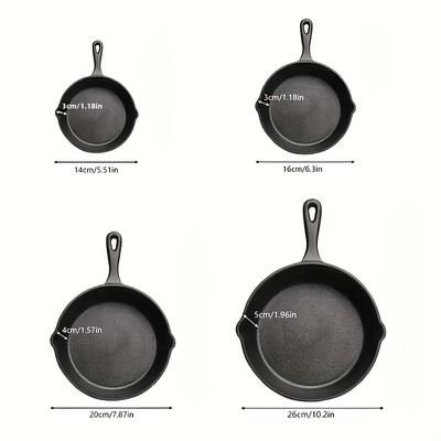 TEMU 4pcs Pre- Cast Iron Set, Cookware With Handles - Versatile For Frying, Baking, Dishwasher Safe - Ideal For Indoor & Outdoor Cooking, Multifunctional Kitchen Tools.