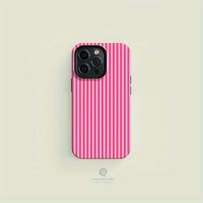 TEMU Striped Tough Phone Case | 16 15 14 11 Pro Max Case