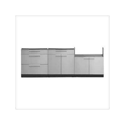 NewAge Outdoor Kitchens Stainless Steel 3-Piece Outdoor Kitchen Set (No Countertop)