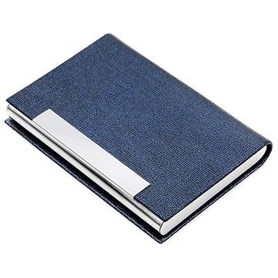 porta biglietti da visita/custodia professionale in pelle PU custodia/porta carte di credito multi-portafoglio in acciaio inossidabile