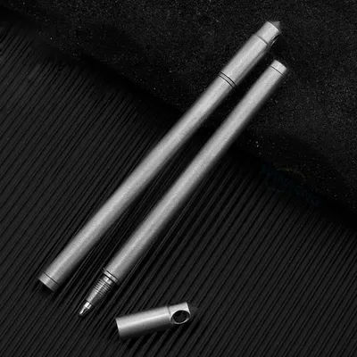 Mini Titanium Tactical Pen Self Defense Ballpoint Pen Emergency Glass Breaker Outdoor Camping Survival Supplies