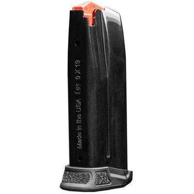 H&K Black CC9 9mm Luger Extended Handgun Magazine - 12 Rounds - Black
