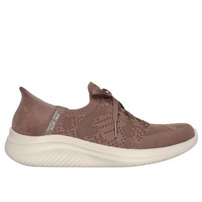 Skechers Women's Slip-ins Martha Stewart: Ultra Flex 3.0 - Back On Track Sneaker|Size 10.0 Wide|Mocha|Textile/Synthetic|Vegan|Machine Washable