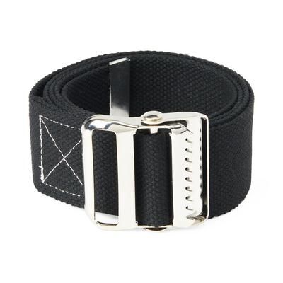 Medline Cotton Gait/Transfer Belt with Metal Buckle, 2" x 60", Black, 1 EA (MDT821203B)