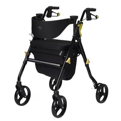 Medline Empower Rollator with 8" Wheels, Black, 1/CS (MDS86845BLKM)