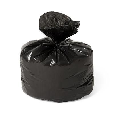 Medline Low-Density Post-Consumer Trash Liners, Black, 40"x 46", 0.65 Mil, Flat, 125/CS (NON022231)