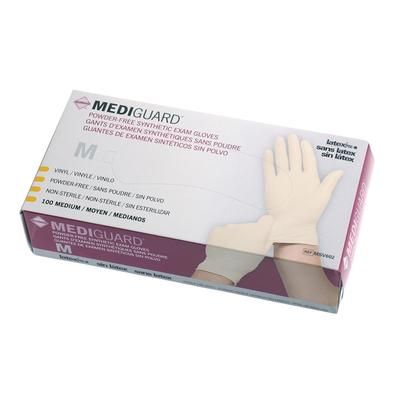Medline MediGuard Powder-Free Stretch Vinyl Exam Gloves, Size M, 1000/CS (MSV602)