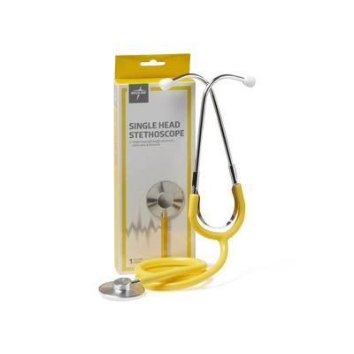 Medline Single-Head Stethoscope, Yellow, 1 EA (MDS926108)