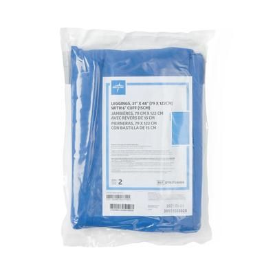 Medline Sterile Leggings with 6" Cuff, 31" x 48", Pair, 20/CS (DYNJP2460A)