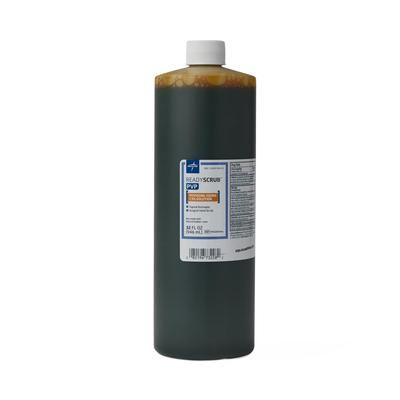 Medline Povidone Iodine (PVP) Scrub Solution, 1 qt., 12/CS (MDS093946)
