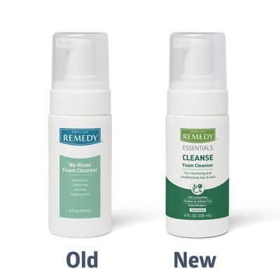 Remedy Essentials No-Rinse Foam Cleanser, 4 oz. Pump Bottle, 1 EA (MSC09104H)