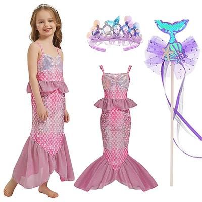 Sirena Principessa Sirena Vestito Costume per festa a tema Cosplay for Ragazze Bambini Carnevale Mascherata Settimana del libro Feste Ferie Sinfonia di storie