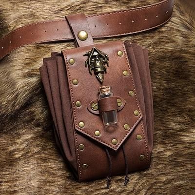 Retrò Vintage Medievale Rinascimento Borsa Borsello da Cintura Sacco per Dadi Pirata Vichingo Ranger Costume Per uomo Per donna Unisex Costumi da pirata Fantasia Stile Steampunk Halloween Carnevale